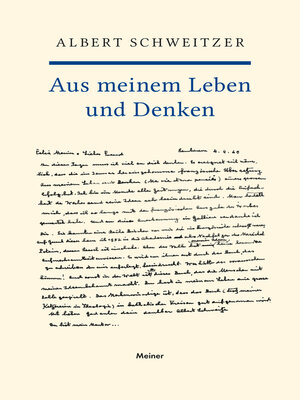 cover image of Aus meinem Leben und Denken